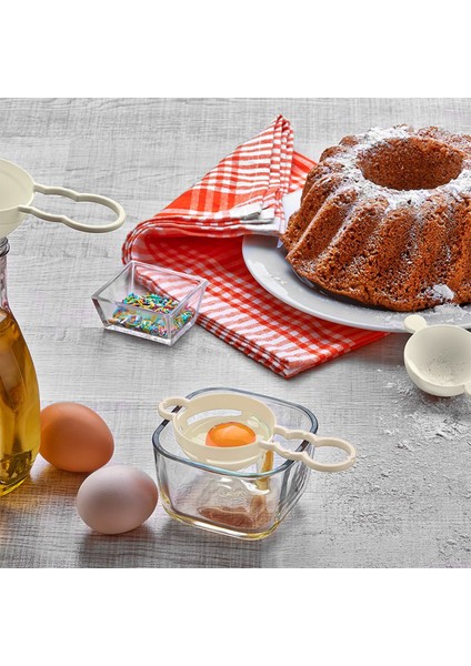 Pasta Seti Mini Elek Yumurta Ayrıcı Huni 3Ü Birarada Yumurta Sarısı Ayırıcı Pastacı Malzemeleri