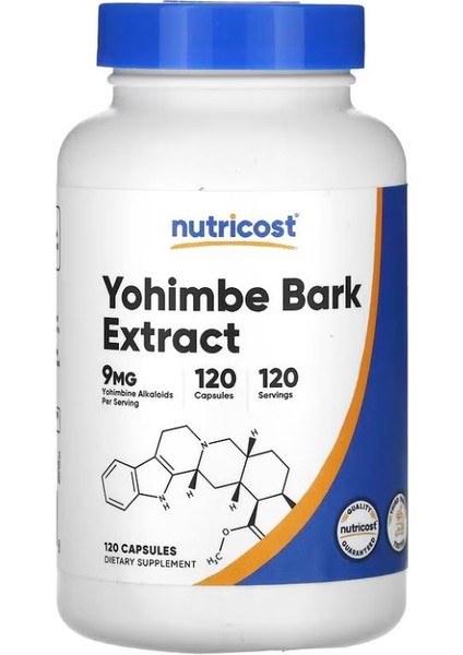 Yohimbe Bark Extract 9 mg 120 Capsules