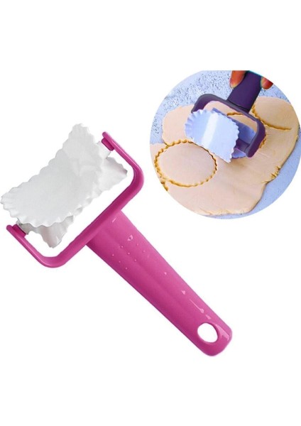 Tırtıklı Daire Hamur Rulet Kurabiye Bisküvi Kesme Aparatı