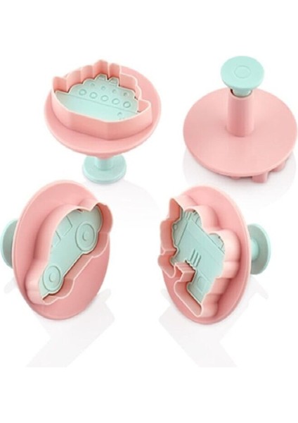 3131 4'Ü Oyun Hamuru Ve Kurabiye Araba Uçak Tren Gemi