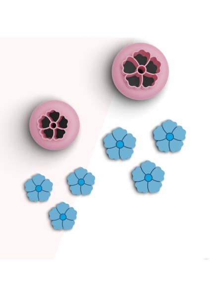 Keten Çiçeği Mini Polimer Kil Kesme Kalıbı, Takı Kalıpları, Çiçek Kalıpları, Seramik Kalıp,No:217