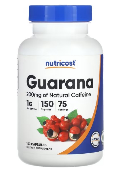 Guarana 1000 mg 150 Capsules 500 mg Per Capsule
