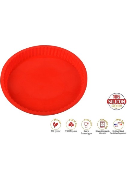 Büyük Tart & Turta Kalıbı-28 cm-Silikon