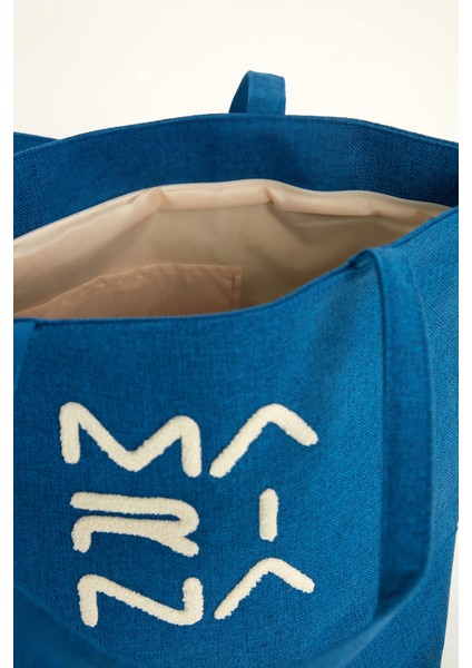 Astarlı Mavi Plaj Çantası Geniş Hacimli CA2501-4 fırsatları