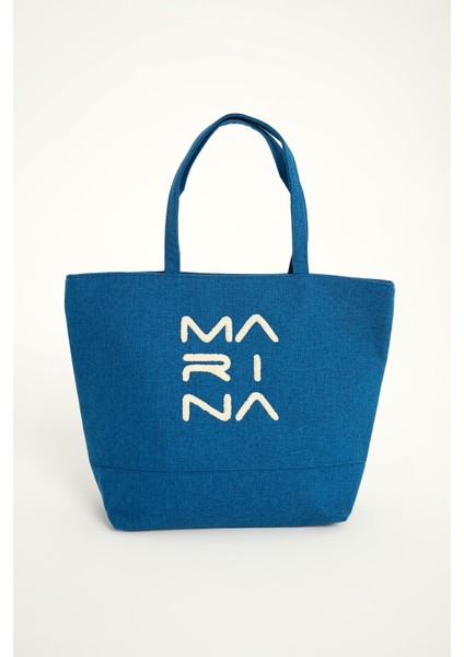 Astarlı Mavi Plaj Çantası Geniş Hacimli CA2501-4 indirimleri