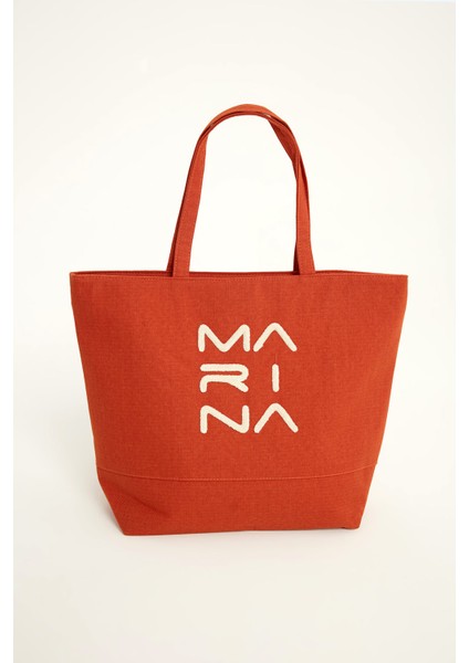 Astarlı Turuncu Plaj Çantası Geniş Hacimli CA2501-5 indirimleri