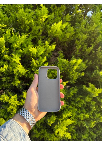 Apple iPhone 15 Pro Gri Lansman Uyumlu Içi Kadife Silikon Kılıf fiyatları