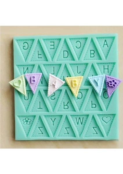 Harf Flama Üçgen Silikon Kalıp Bt-3766