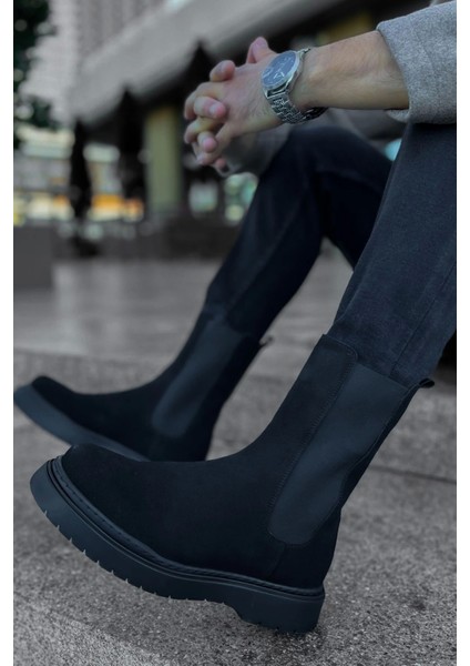 Srt Alaska Süet Erkek Bot Sıyah