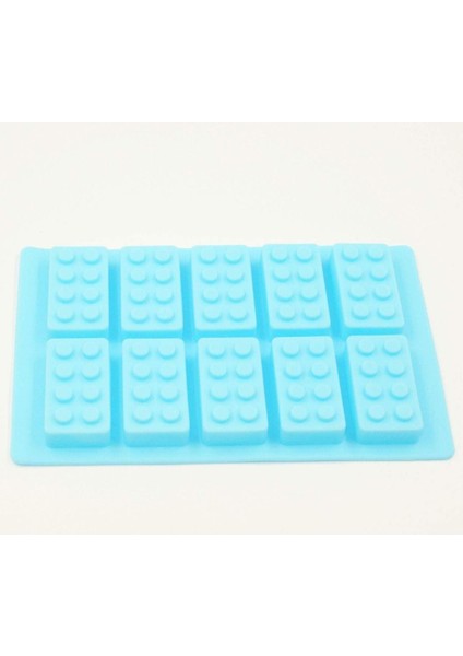 Silikon LEGO Kek Kurabiye Çikolata Dondurma Kalıbı 10'lu modelleri