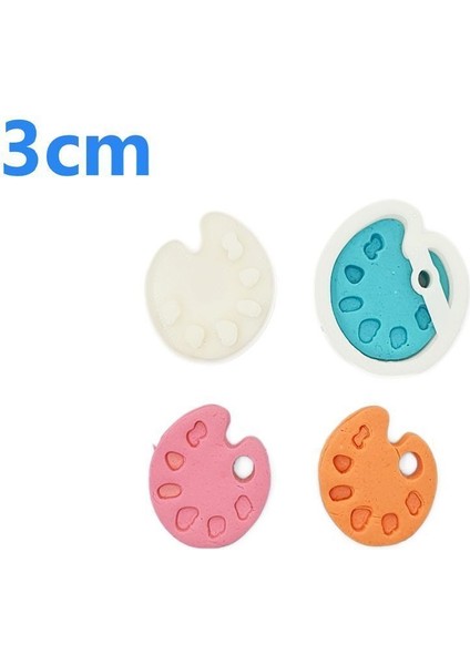 Resim Paleti Polimer Kil Seramik Hamuru Kalıbıi Set - 3 cm fiyatları