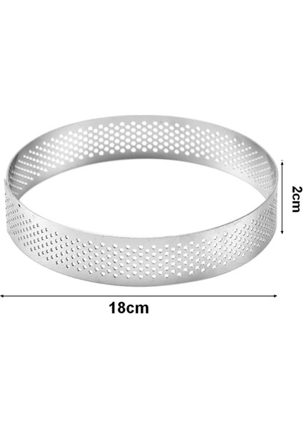 Narkalıp Yuvarlak Delikli Tart Kalıbı Çap 18 cm Derinlik 2 cm