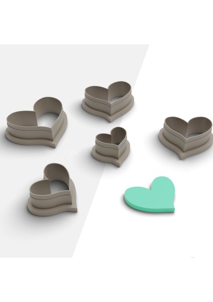 Organik Kalp Şekilli Polimer Kil Kesme Kalıbı, Takı Kalıbı, Sevgililer Günü Kalıpları, No:1201 fiyatları