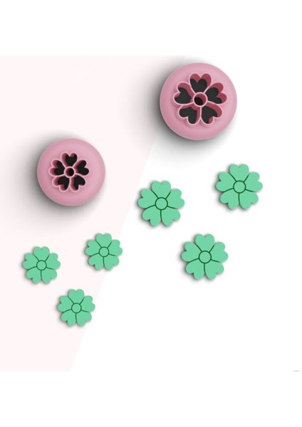 Kabartmalı Çiçek Mini Polimer Kil Kesme Kalıbı, Takı Kalıpları, Süs Kalıpları, Seramik Kalıp,No:376