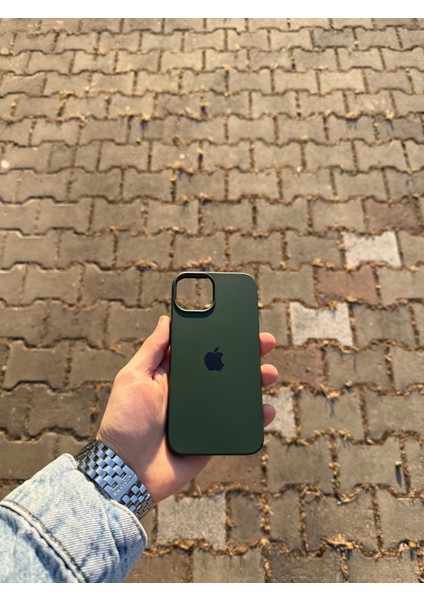 Apple iPhone 13/14 Kamuflaj Yeşili Lansman Uyumlu Içi Kadife Silikon Kılıf modelleri