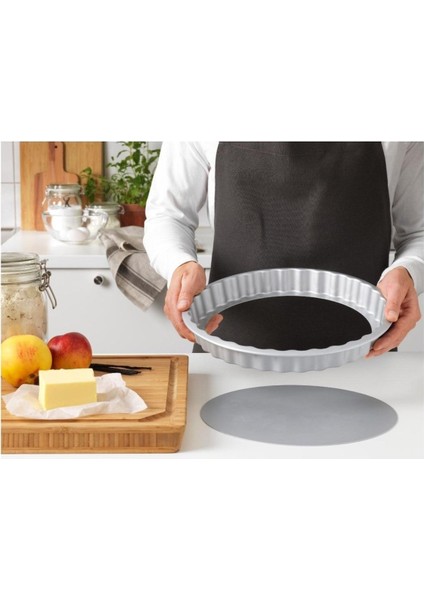 Tart-Turta-Kek Kalıbı Lame Renk Meridyendukkan 31 cm/1.8 Lt, Yapışmaz Yüzey,Alüminyum