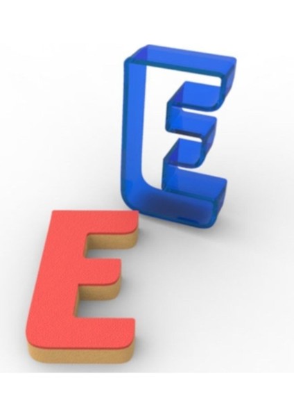 E Harfi Polikarbon Kopat Kurabiye Kalıbı