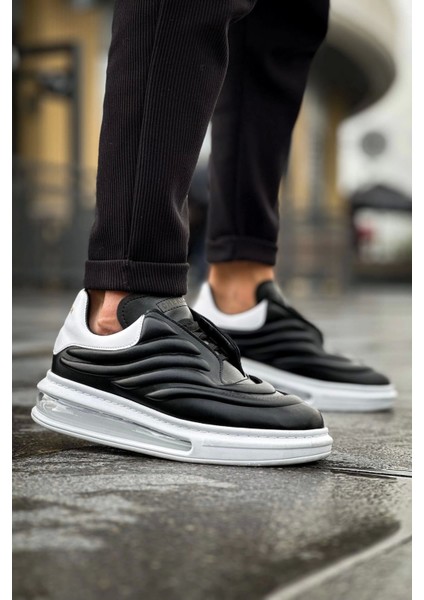 Sollıevo Erkek Ayakkabı Sıyah Beyaz indirimleri