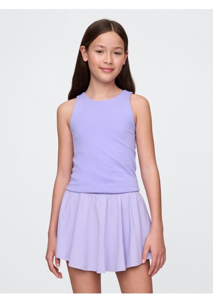 Kız Çocuk Lila Crop Atlet