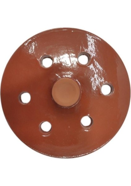 Küçük Boy Sırlı 17 cm Toprak Dolmalık Sarma Taşı