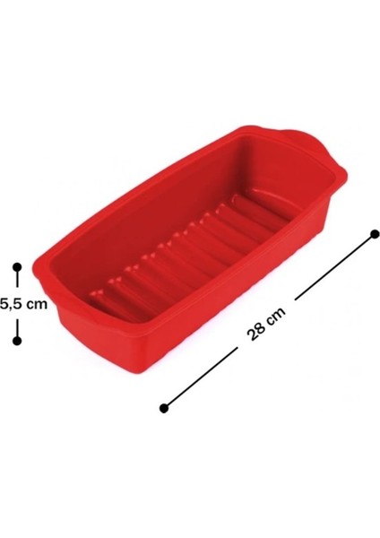 Silikon Baton Dikdörtgen Kek Kalıbı 28 cm fiyatları