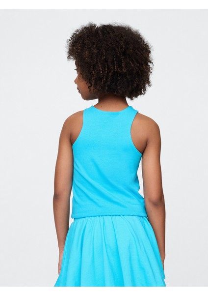 Kız Çocuk Mavi Crop Atlet fiyatları