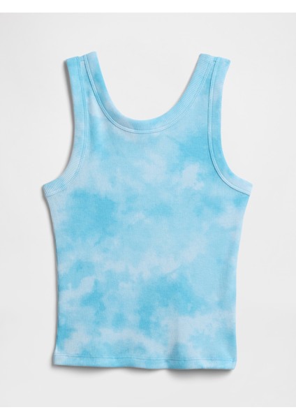 Kız Çocuk Mavi Batik Desen Fitilli Atlet fiyatları