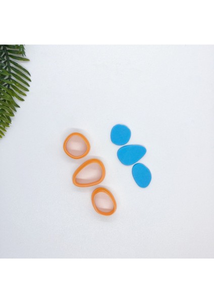 Kombo Küpe Seti Polimer Kil Kesme Kalıbı, Küpe Kalıp, Clay Cutter, 5 Boy, No:0549