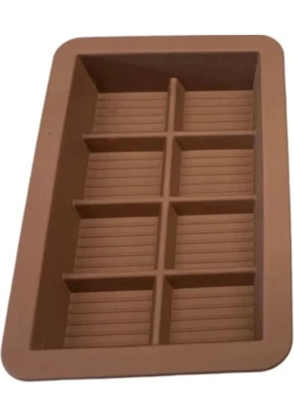 Dubai Çikolatası Yapma Kabı Kalıbı, Silikon, Bpa Free + Antiyel 8 Bölmeli fiyatları