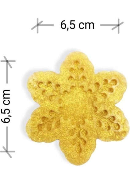 Kar Tanesi Kalıbı - Premium Seri Silikon Kalıp Epoksi Reçine Döküm Çalışmaları 6,5 cm