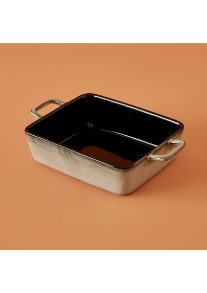 Ovem Seramik Fırın Kabı Bej 29X18,5X6,5 cm
