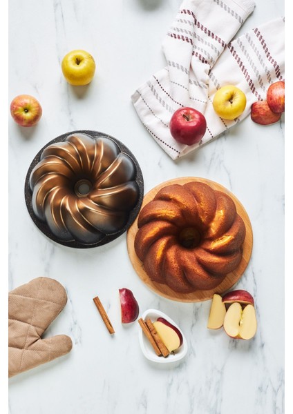 Nevera Degradeli Döküm Kek Kalıbı Gold 26 cm fırsatları