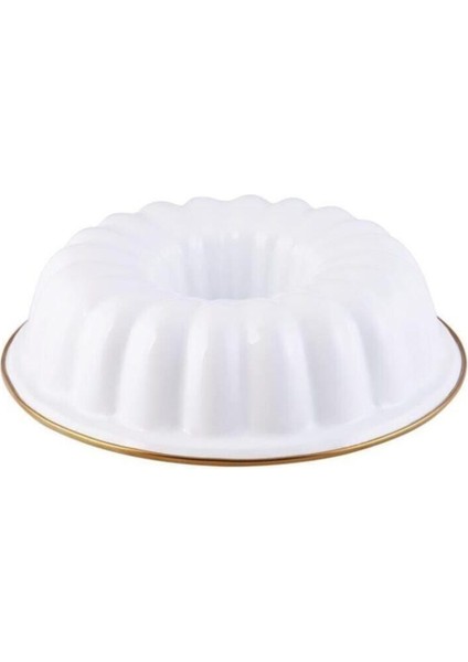 Troy Emaye Kek Kalıbı Beyaz 24 cm