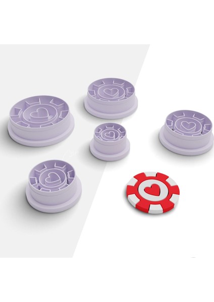 Kalpli Poker Fişi Şekilli Polimer Kil Kesme Kalıbı, Seramik Kalıpları, Takı Kalıbı, No:1255 fiyatları