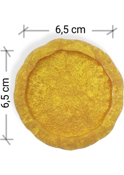 Yuvarlak Magnet - Dalga Kenar - Premium Seri Silikon Kalıp Epoksi Reçine Döküm Çalışmaları 6,5 cm