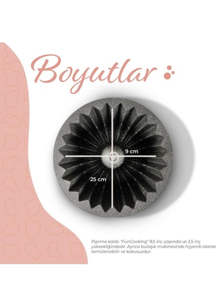 Fun Cooking Yıldız Kek Kalıbı - 26 cm Alüminyum Döküm, Yanmaz Yapışmaz Granit Kaplama modelleri