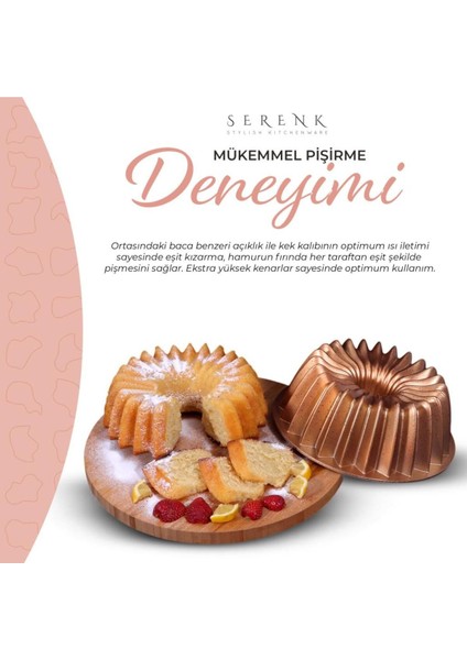 Fun Cooking Yıldız Kek Kalıbı - 26 cm Alüminyum Döküm, Yanmaz Yapışmaz Granit Kaplama fırsatları