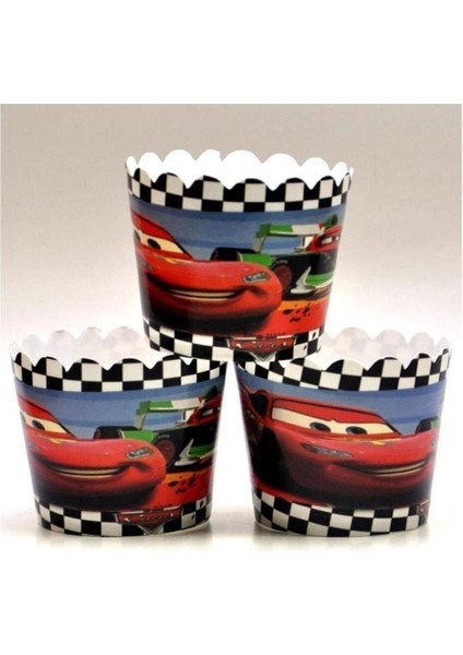 Muffin Cupcake Kek Kalıbı Kapsülü Cars, Arabalar, Şimşek Mcqueen Temalı 25 Adet