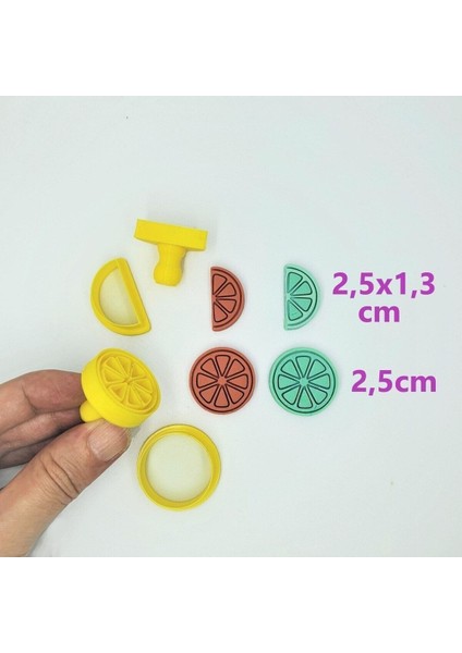 Yaz Aşkı - Limon Dilimi Polimer Kil Seramik Hamuru Kalıp Ve Damga Seti 2,5 cm fiyatları