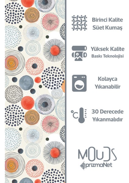 Süet Kumaş Japanese Round Desenli Mutfak Önlüğü, Aşçı Önlüğü, Garson Önlüğü, Restoran Önlük