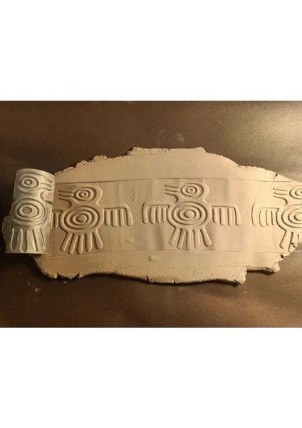10 cm Antik Desen Silindir Desen Oklavası Mühür Baskı Seramik Ve Polimer Kil