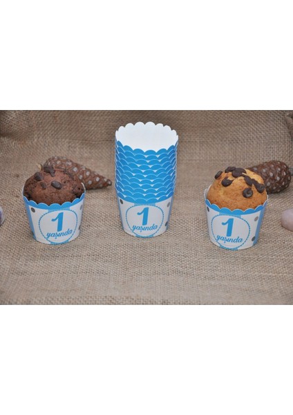 1 Yaş Doğum Günü & Cupcake Kalıbı & Kek Kapsülü & Muffin Kek Kalıbı & 25'Li Kek Kalıbı