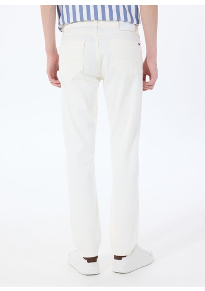 Orta Bel Straight Beyaz Erkek Denim Pantolon Washıngton Straıght-78 indirimleri