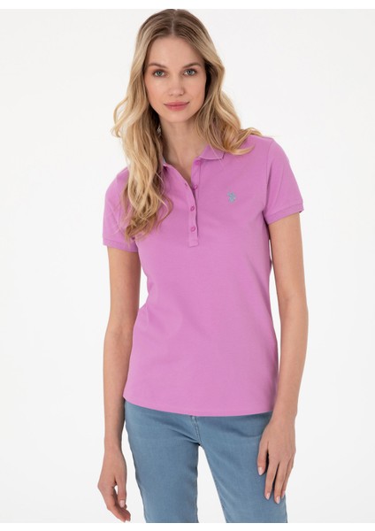 Polo Yaka Fuşya Kadın T-Shirt GTP-IY025