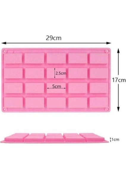 - Dikdörtgen Reçine-Epoksi-Polyester-Sabun Kalıbı 20’Li Silikon fiyatları