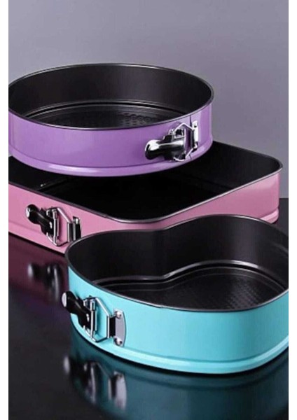 Kelepçeli Kek Kalıbı Seti 3'lü