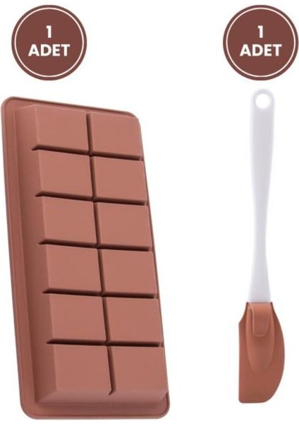 Dubai Çikolatası Kalıbı Silikon Çikolata Kalıbı Ve Spatula 2'li Set Çikolata Yapım Kiti fiyatları