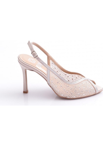5752 Kadin Taşli Topuklu Ayakkabi