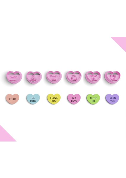 Sevgililer Günü Polimer Kil Paketi, Şeker Hamuru Kalıbı, Takı Kalıbı, 5 Model, 25 Parça, 127 fiyatları