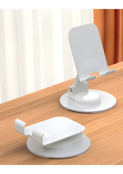 Ms-14 Katlanabilir 360 Döner Telefon Tablet Standı - Karbon Çelik Tasarım